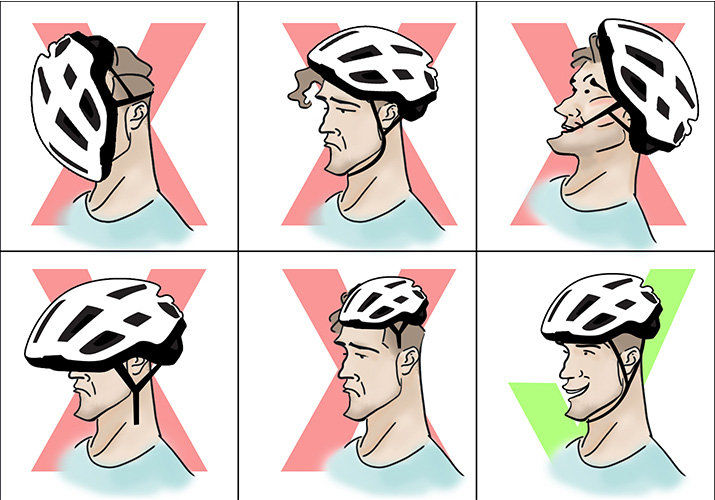 " Kako naj mi ustreza kolesarska čelada?"