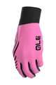ALÉ Kolesarske  rokavice z dolgimi prsti - SPIRAL DESIGN - rožnata/črna