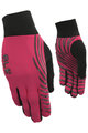 ALÉ Kolesarske  rokavice z dolgimi prsti - SPIRAL DESIGN - rožnata/črna
