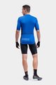 ALÉ Kolesarski dres s kratkimi rokavi - SOLID COLOR BLOCK - modra