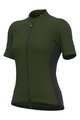 ALÉ Kolesarski dres s kratkimi rokavi - SOLID COLOR BLOCK - zelena