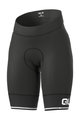 ALÉ Kolesarske kratke hlače brez naramnic - SOLID BLEND LADY - črna/bela