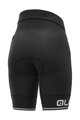 ALÉ Kolesarske kratke hlače brez naramnic - SOLID BLEND LADY - črna/bela