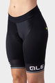 ALÉ Kolesarske kratke hlače brez naramnic - SOLID BLEND LADY - črna/bela