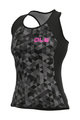 ALÉ Kolesarski dres brez rokavov - SOLID TRIANGLES LADY - siva/črna