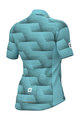 ALÉ Kolesarski dres s kratkimi rokavi - SOLID SHARP LADY - svetlo modra