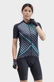 ALÉ Kolesarski dres s kratkimi rokavi - PR-R FAST LADY - črna
