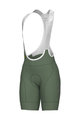 ALÉ Kolesarske kratke hlače z naramnicami - MAGIC COLOUR PR-E - zelena