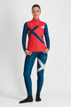 SPORTFUL Kolesarski dres z dolgimi rokavi zimski - SQUADRA W - rdeča/modra