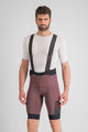 SPORTFUL Kolesarske kratke hlače z naramnicami - SUPERGIARA - bordo