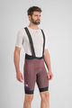 SPORTFUL Kolesarske kratke hlače z naramnicami - SUPERGIARA - bordo