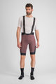 SPORTFUL Kolesarske kratke hlače z naramnicami - SUPERGIARA - bordo