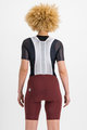 SPORTFUL Kolesarske kratke hlače z naramnicami - BODYFIT - bordo