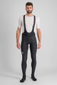 SPORTFUL Kolesarske dolge hlače z naramnicami - CLASSIC - črna/rdeča