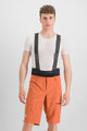 SPORTFUL Kolesarske kratke hlače brez naramnic - CLIFF GIARA - oranžna