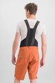 SPORTFUL Kolesarske kratke hlače brez naramnic - CLIFF GIARA - oranžna