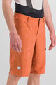 SPORTFUL Kolesarske kratke hlače brez naramnic - CLIFF GIARA - oranžna