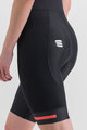 SPORTFUL Kolesarske kratke hlače z naramnicami - NEO - črna/rdeča