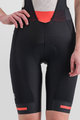 SPORTFUL Kolesarske kratke hlače z naramnicami - NEO - črna/rdeča