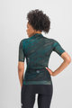 SPORTFUL Kolesarski dres s kratkimi rokavi - CLIFF SUPERGIARA - črna/turkizna