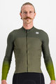 SPORTFUL Kolesarski dres z dolgimi rokavi zimski - BODYFIT PRO - zelena