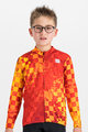 SPORTFUL Kolesarski dres z dolgimi rokavi zimski - KID THERMAL - rdeča/rumena
