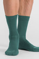 SPORTFUL Kolesarske klasične nogavice - MATCHY WOOL - zelena