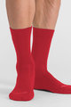 SPORTFUL Kolesarske klasične nogavice - MATCHY WOOL - rdeča