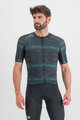 SPORTFUL Kolesarski dres s kratkimi rokavi - GLITCH BOMBER - črna/večbarvno