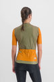SPORTFUL Kolesarski dres s kratkimi rokavi - CHECKMATE - rjava/rumena