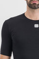 SPORTFUL Kolesarska  majica s kratkimi rokavi - MERINO LAYER - črna