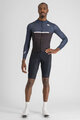 SPORTFUL Kolesarski dres z dolgimi rokavi zimski - PISTA THERMAL - črna/modra
