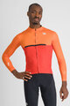 SPORTFUL Kolesarski dres z dolgimi rokavi zimski - PISTA THERMAL - rdeča/oranžna