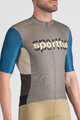 SPORTFUL Kolesarski dres s kratkimi rokavi - SUPERGIARA LOGO - modra/siva