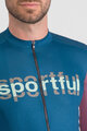 SPORTFUL Kolesarski dres s kratkimi rokavi - SUPERGIARA LOGO - modra/bordo
