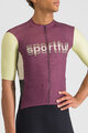 SPORTFUL Kolesarski dres s kratkimi rokavi - SUPERGIARA LOGO - bordo/rumena