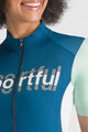 SPORTFUL Kolesarski dres s kratkimi rokavi - SUPERGIARA LOGO W - modra/zelena