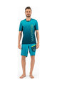 KARPOS Kolesarski dres s kratkimi rokavi - VERVE - turkizna