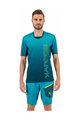 KARPOS Kolesarski dres s kratkimi rokavi - VERVE - turkizna