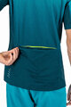 KARPOS Kolesarski dres s kratkimi rokavi - VERVE - turkizna
