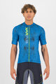 KARPOS Kolesarski dres s kratkimi rokavi - VAL VIOLA - modra/zelena