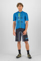 KARPOS Kolesarski dres s kratkimi rokavi - VAL VIOLA - modra/zelena