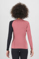 KARPOS Kolesarska  majica z dolgimi rokavi - DINAMICO MERINO 130 W - rožnata/črna