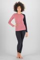 KARPOS Kolesarska  majica z dolgimi rokavi - DINAMICO MERINO 130 W - rožnata/črna