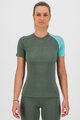 KARPOS Kolesarska  majica s kratkimi rokavi - DINAMICO MERINO 130 W - zelena