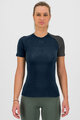 KARPOS Kolesarska  majica s kratkimi rokavi - DINAMICO MERINO 130 W - modra/črna