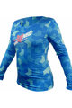 HAVEN Kolesarski dres z dolgimi rokavi poletni - PEARL NEO LONG - modra/rožnata