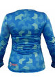 HAVEN Kolesarski dres z dolgimi rokavi poletni - PEARL NEO LONG - modra/rožnata