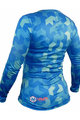 HAVEN Kolesarski dres z dolgimi rokavi poletni - PEARL NEO LONG - modra/rožnata