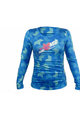 HAVEN Kolesarski dres z dolgimi rokavi poletni - PEARL NEO LONG - modra/rožnata